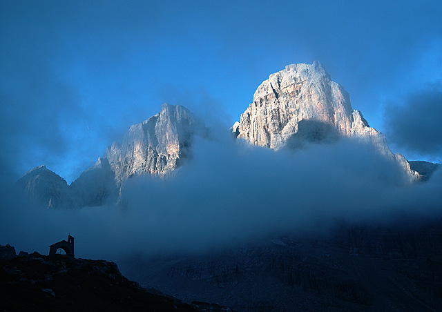 Cima Tossa, nejvyšší vrchol skupiny Brenta v Dolomitech