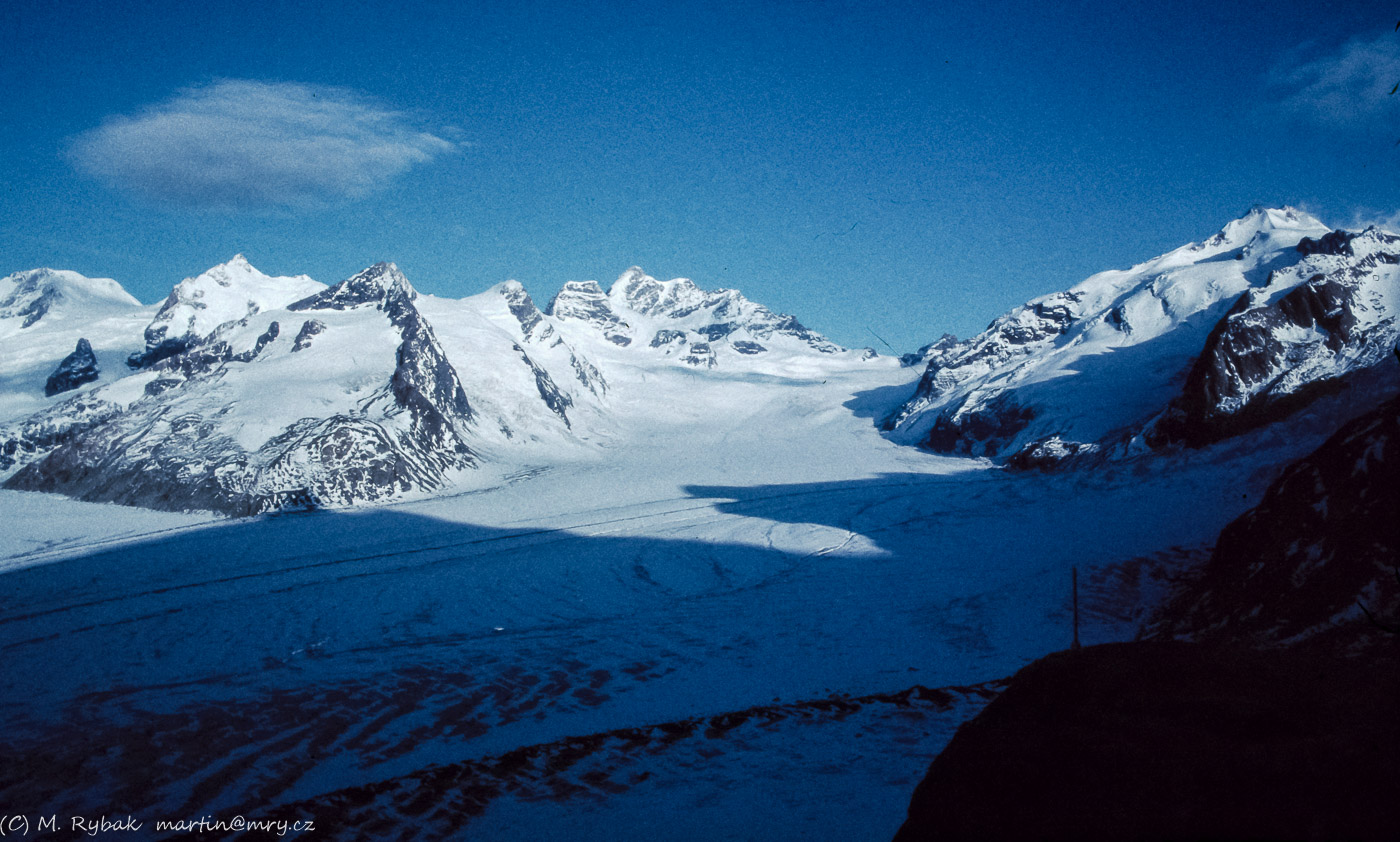 Jungfrau, Mönch a Eiger z Konkordia