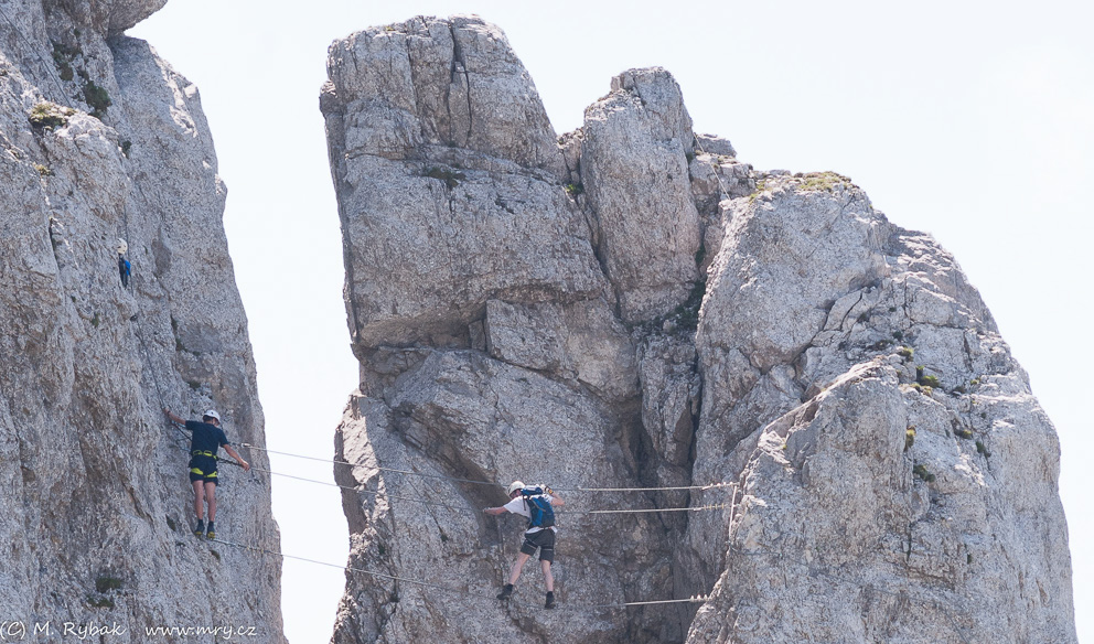 Ferrata s atrakcemi - Lindě se moc líbila